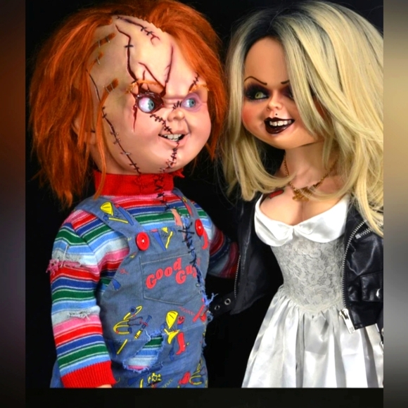 NEW! Chucky & Tiffany Earrings! Perfect for Halloween! Excellent Color  Details! - Picture 1 of 4